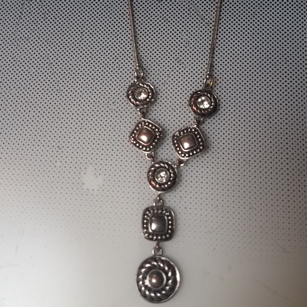 Cowgirl Hot silver  y necklace with 7 Lush medallions western style